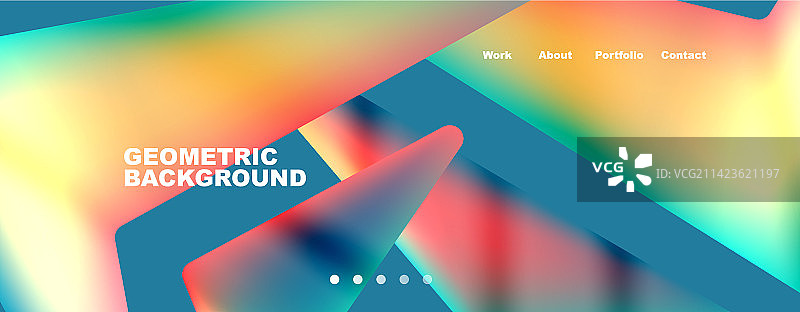 明亮多彩的三角形抽象图片素材