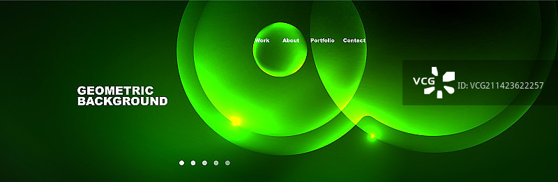 闪亮的霓虹灯圈和气泡黑暗抽象图片素材