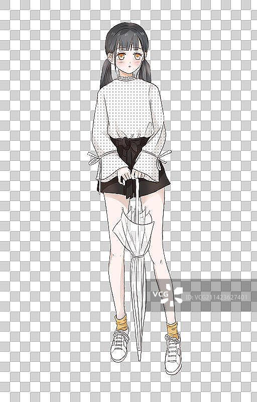 二次元人物夏装图片素材