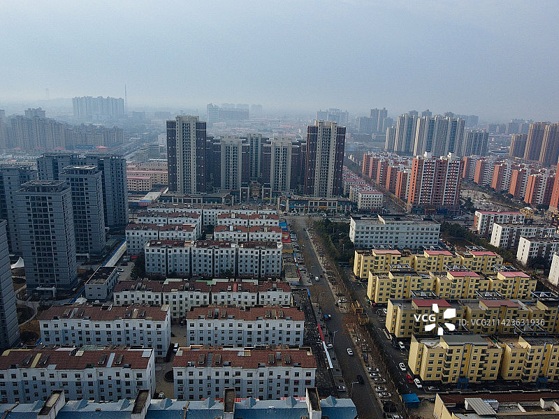 临颍县 颖川大道 梅苑公园 地标 航拍图片素材