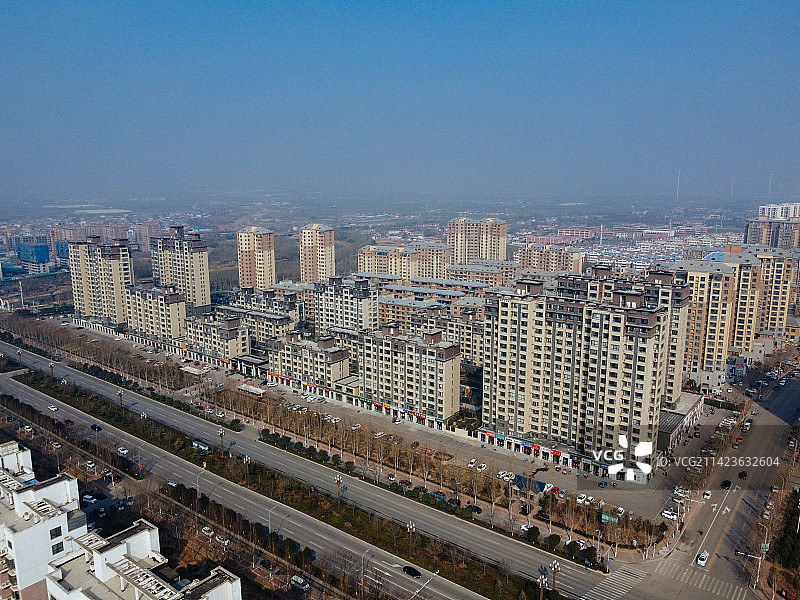 淇县 朝歌公园 卫国故城 人民路 航拍 地标图片素材