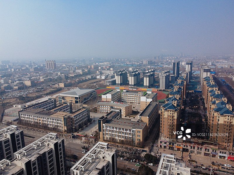 淇县 朝歌公园 卫国故城 人民路 航拍 地标图片素材