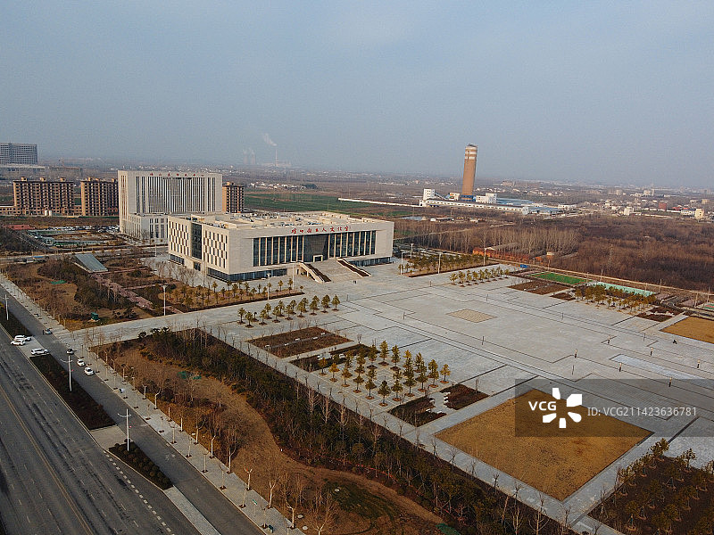 确山县 未来大道 水韵太极湾 中原大道 确山体育馆 航拍图片素材