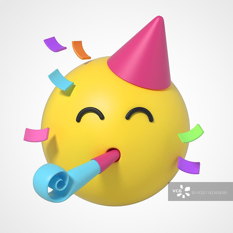 3D表情符号恭喜图片素材