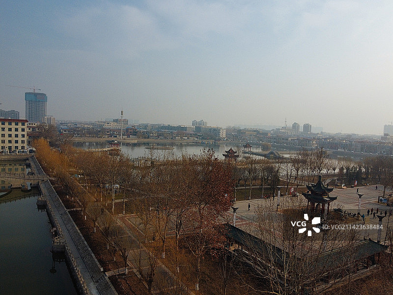 卫辉市 卫州湖 卫州路 比干大道 建设路图片素材