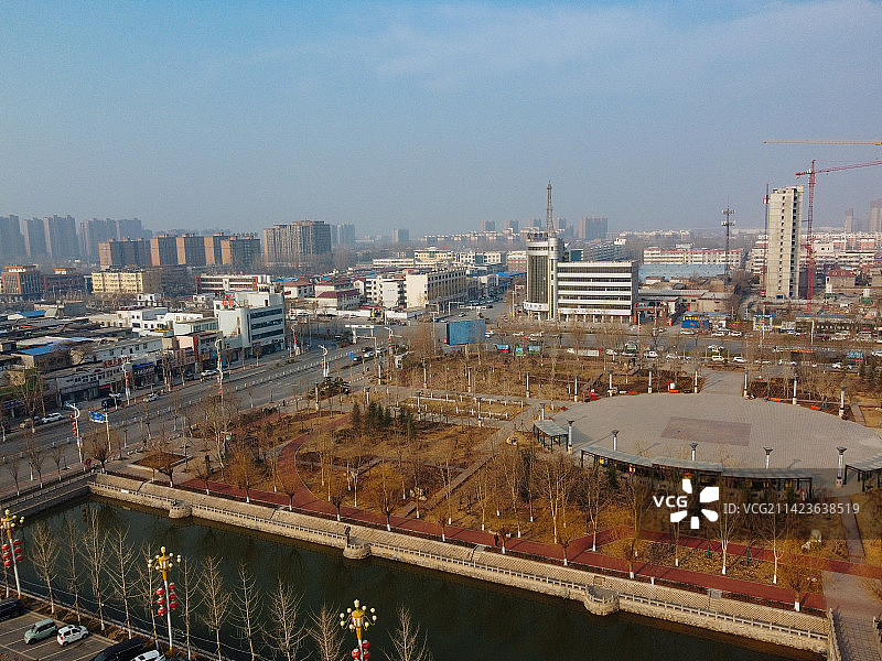 卫辉市 卫州湖 卫州路 比干大道 建设路图片素材