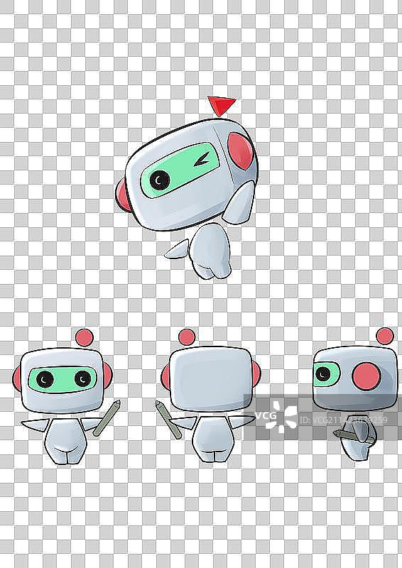 Ai机器人三视图图片素材