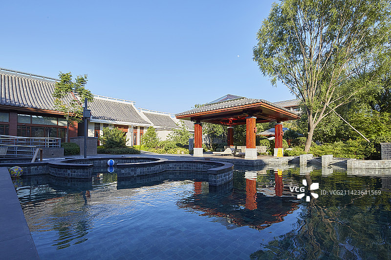 室外温泉泳池图片素材