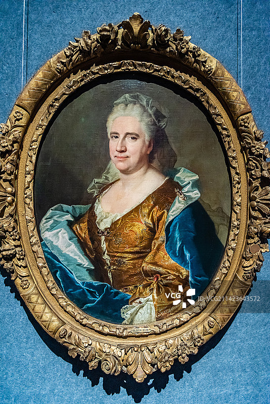 17世纪法国亚森特·里戈的女子画像图片素材