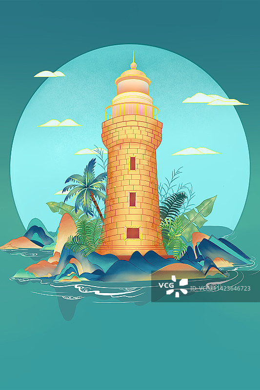 国潮风景插画 节气插画图片素材