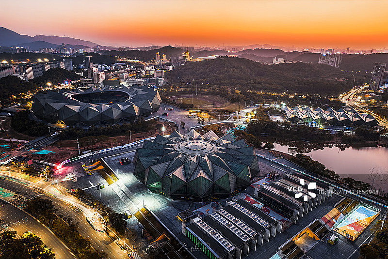深圳-大运-落鸿夕阳图片素材
