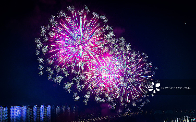 西安奥体烟花秀图片素材