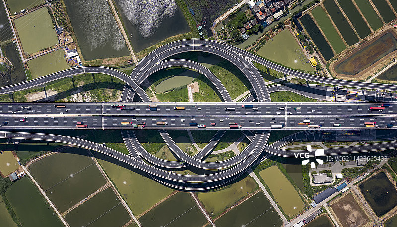 航拍南沙大桥互通立交桥图片素材