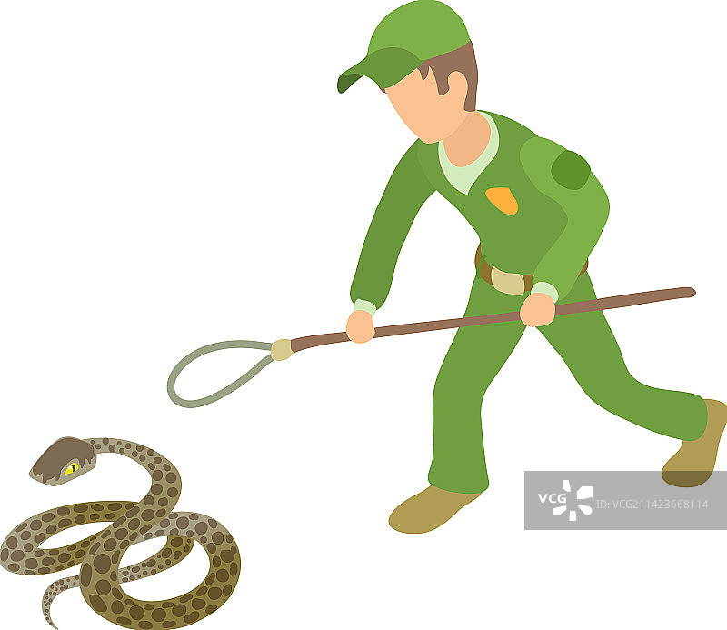 常见森蚺等距图标男人在图片素材