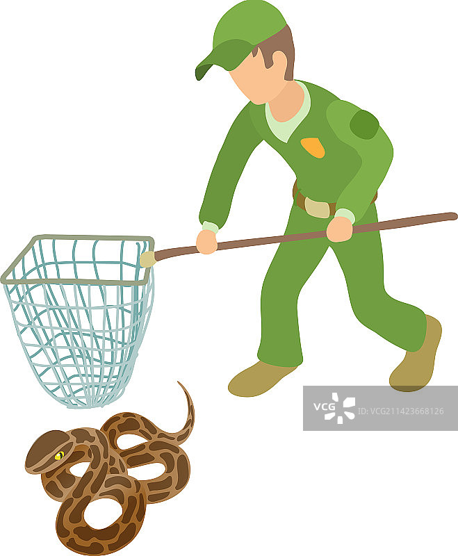 2.5D蟒蛇吞人图标图片素材