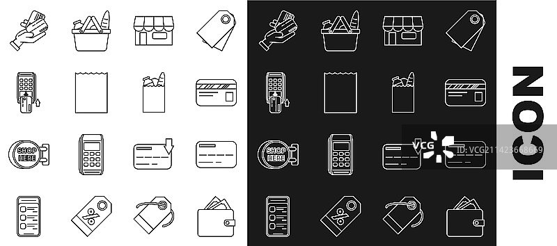 带有纸币现金堆叠的钱包线条稿图片素材