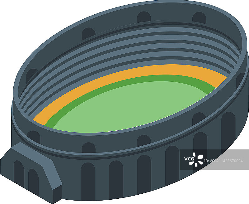 圆形剧场舞台2.5D城市图标图片素材