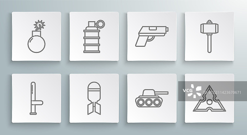 警用橡胶警棍、手榴弹合集图片素材