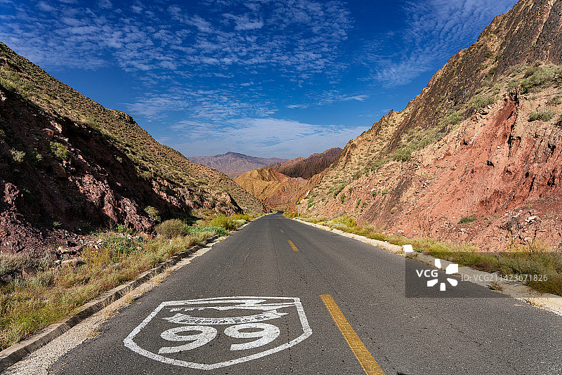 宁夏中卫66号公路图片素材