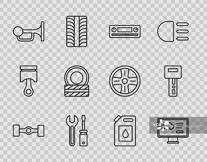 汽车底盘诊断状态系列图片素材