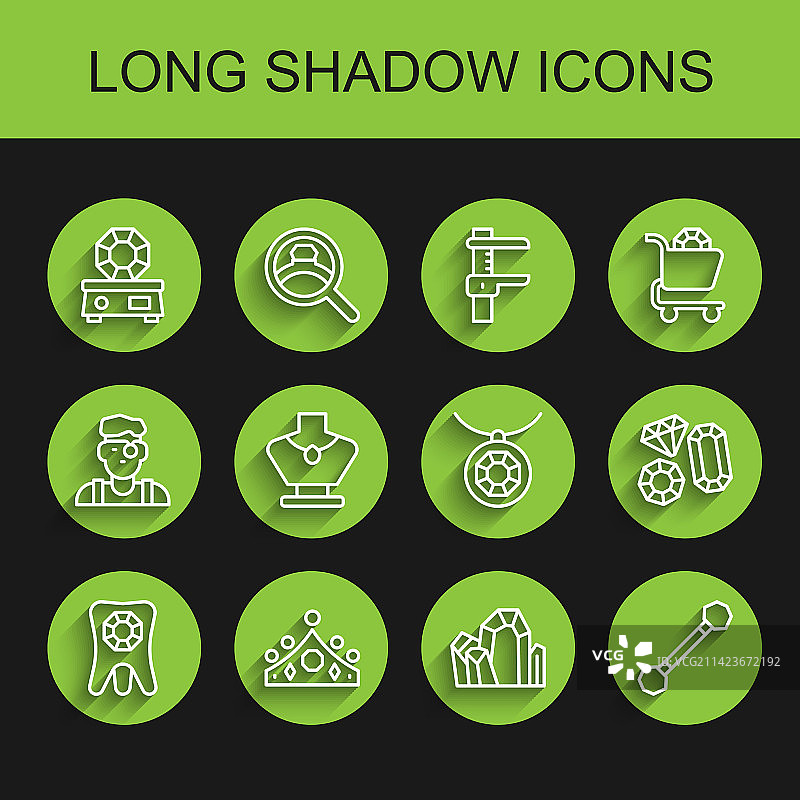 带钻石皇冠的牙齿线条图片素材