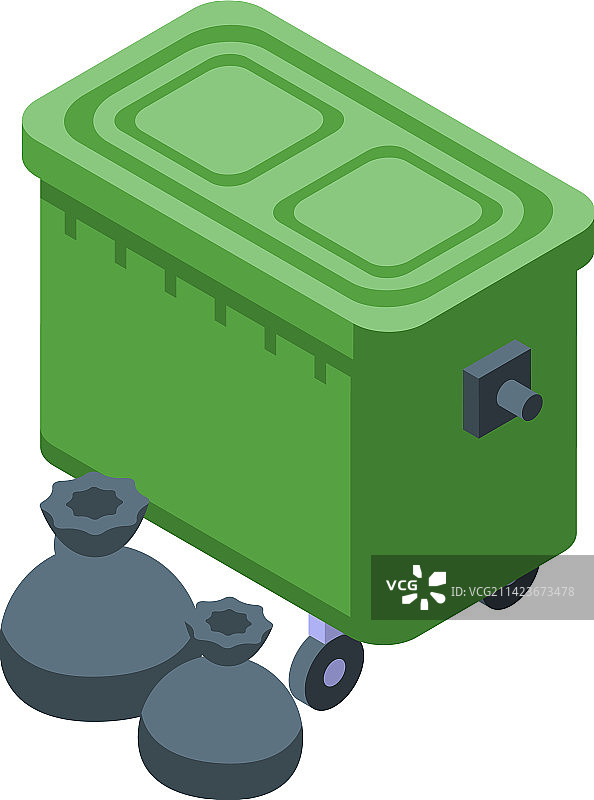 垃圾箱图标2.5D图图片素材