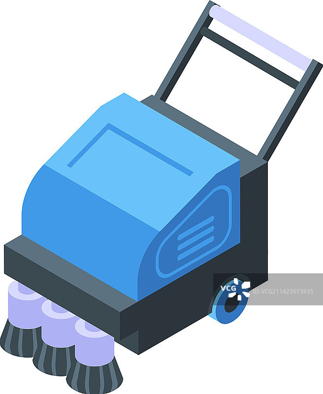 2.5D家用扫地机器人图标图片素材