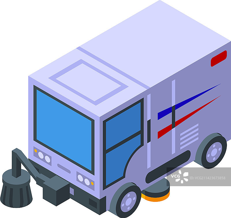 2.5D道路清扫车图标图片素材