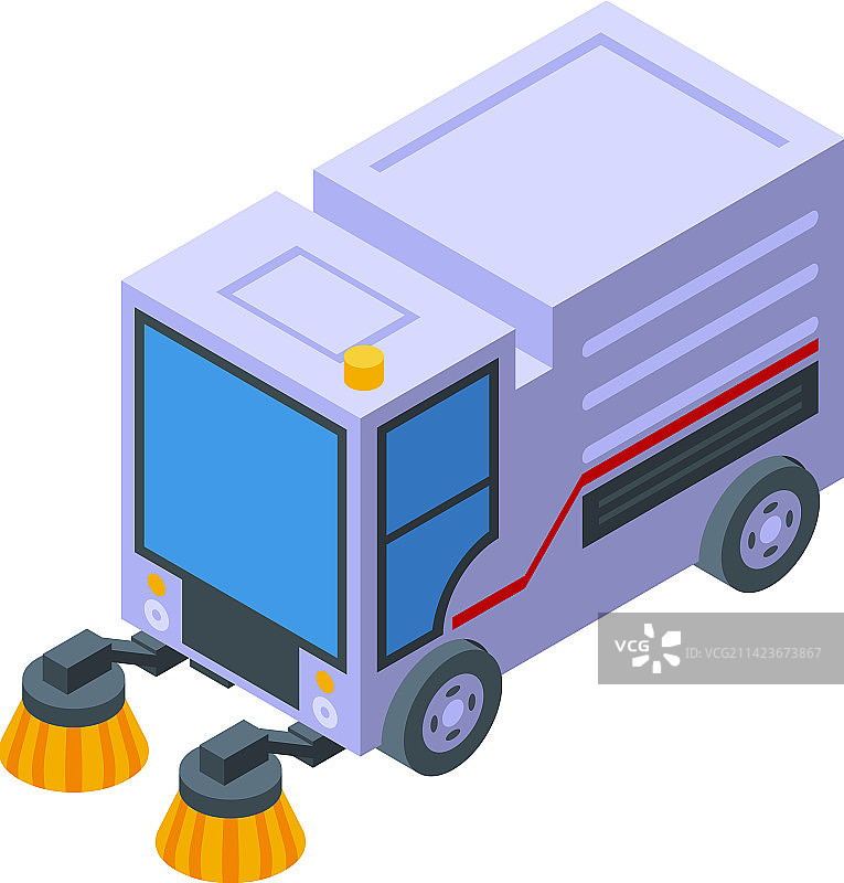 2.5D街道清洁工图标图片素材