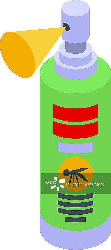 蚊子防护瓶图标2.5D图片素材