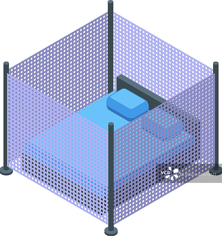 卧室防蚊网罩图标2.5D图片素材