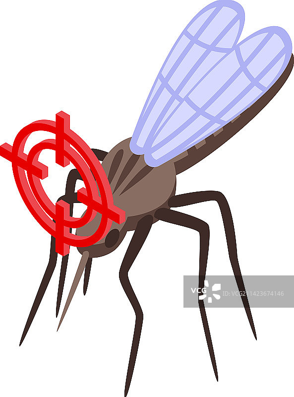 蚊子防护目标图标2.5D图图片素材