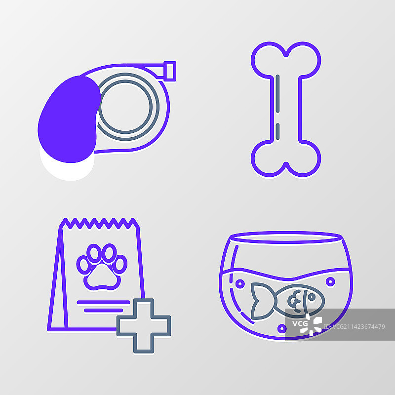 鱼缸、鱼食、宠物狗食物袋图片素材