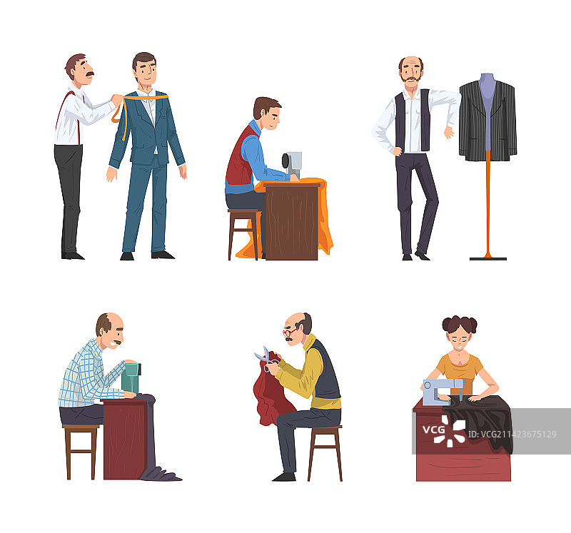 男女时装设计师或裁缝工作图片素材