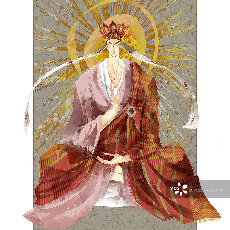 西游记唐僧插画图片素材