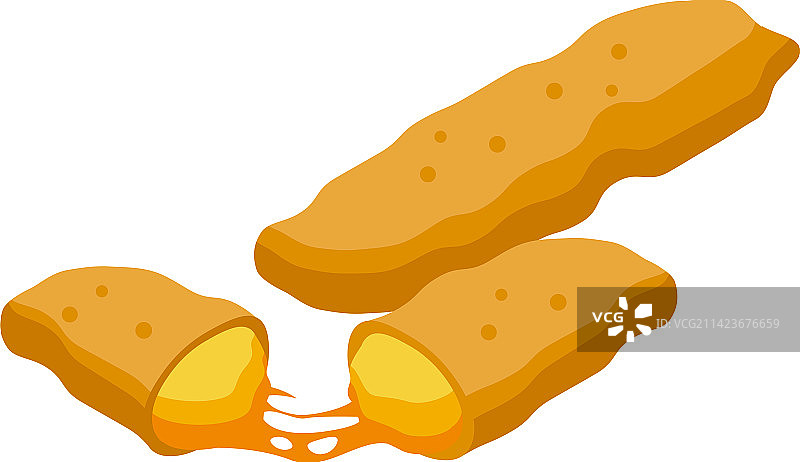 2.5D炸奶酪美食图标图片素材