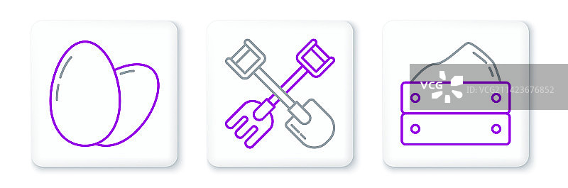 木盒鸡蛋丰收场景图片素材