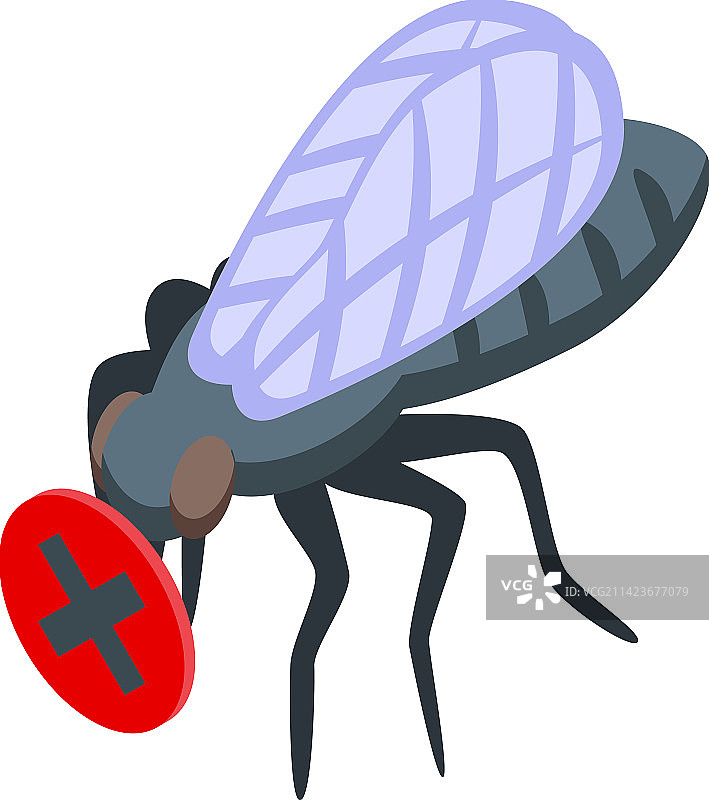 采采蝇图标2.5D昆虫害虫图片素材