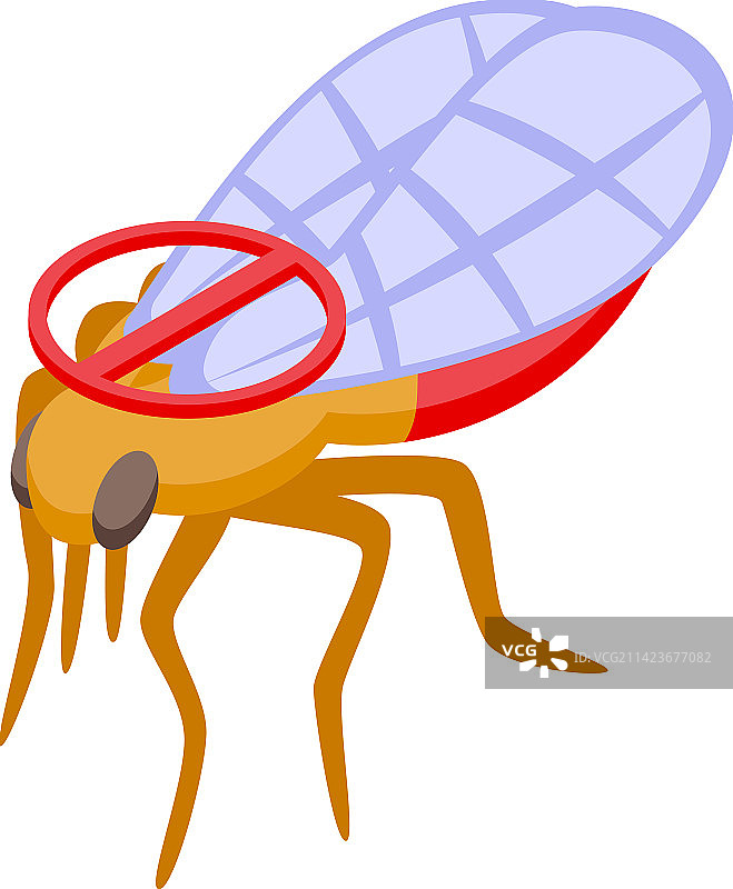 采采蝇昆虫2.5D图标图片素材