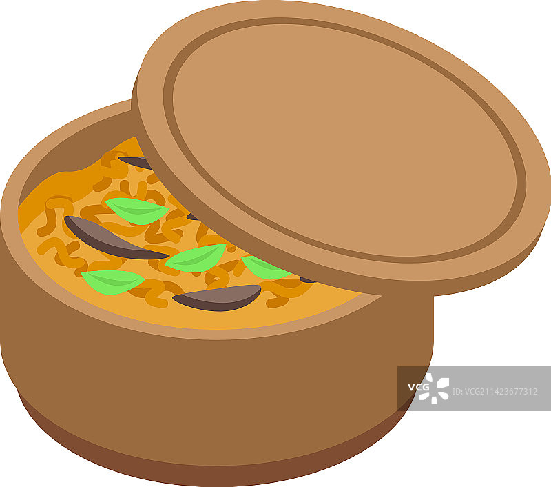 日本糙米等距图标（亚洲食品）图片素材