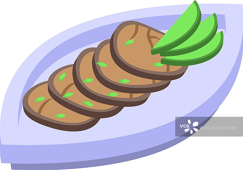 切肉图标2.5D日式食物图片素材