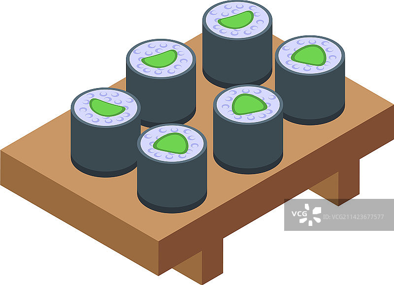 2.5D亚洲寿司卷图标图片素材