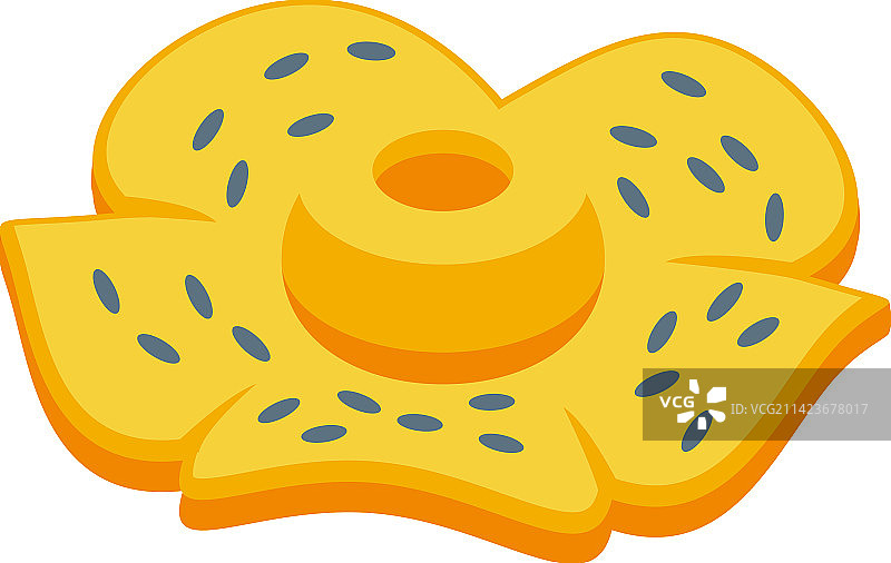 亚洲大王花2.5D风格花卉图标图片素材