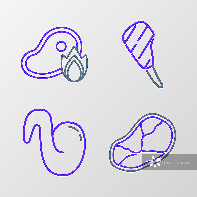 牛排肉类炸鸡翅肋眼套餐图片素材