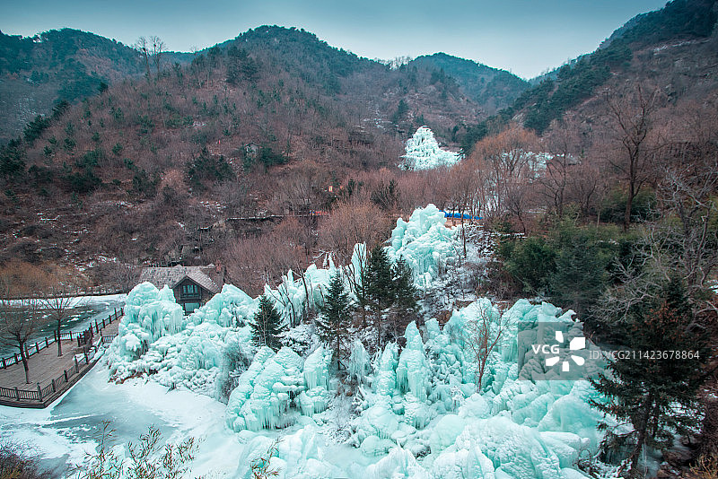 济南九如山冰雪奇观图片素材