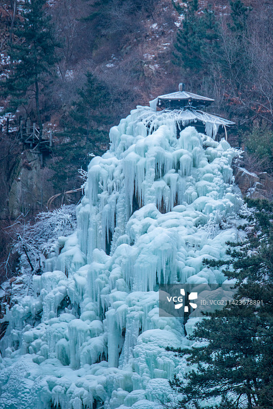 济南九如山冰雪奇观图片素材