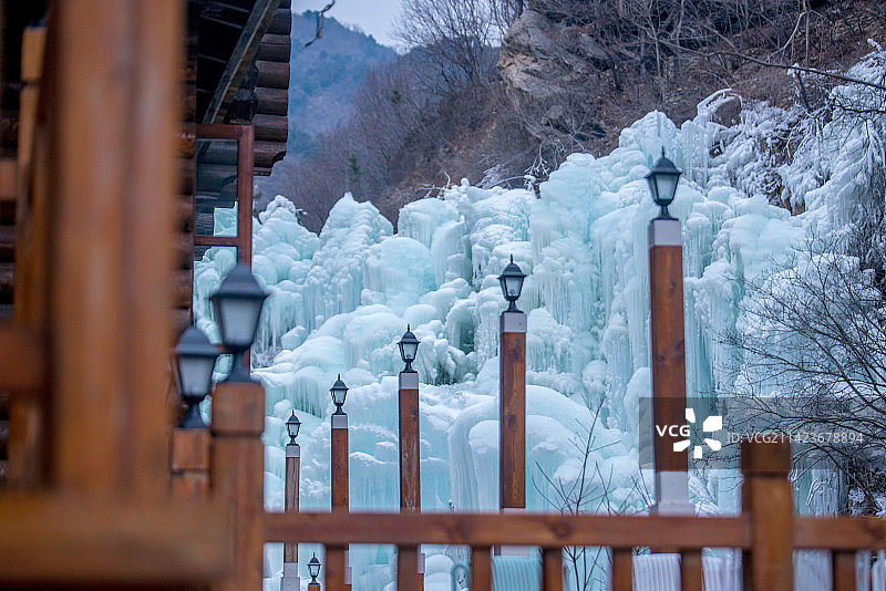 济南九如山冰雪奇观图片素材