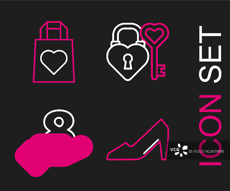 女士鞋子三八节城堡钥匙图片素材