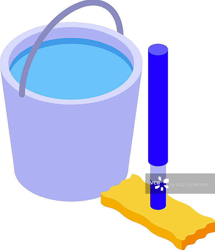 洗车桶图标2.5D汽车清洁图片素材