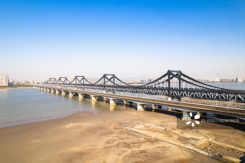 杭州彭埠大桥航拍图片素材